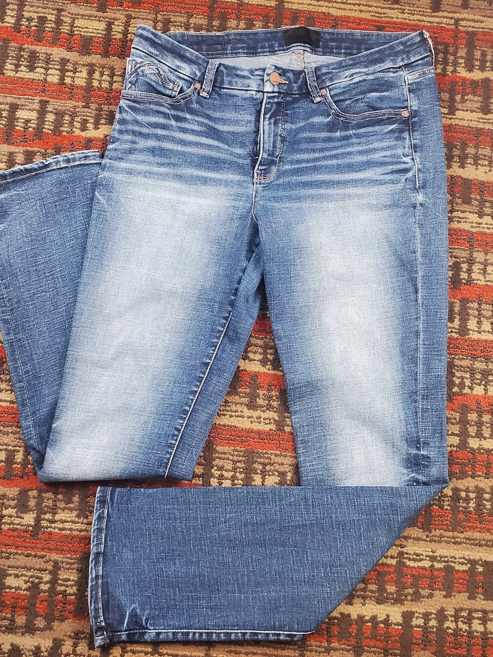 Buckle Black Fit No. 53 Straight Jeans Women's 31x32 Blue Stretch